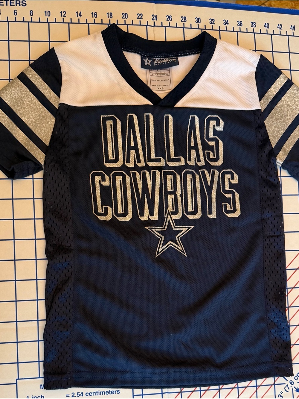 Dallas Cowboys Navy and White Jersey Tee